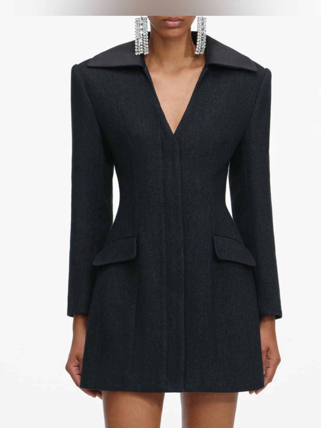 Self-Portrait Black Blazer Mini Dress Size 8